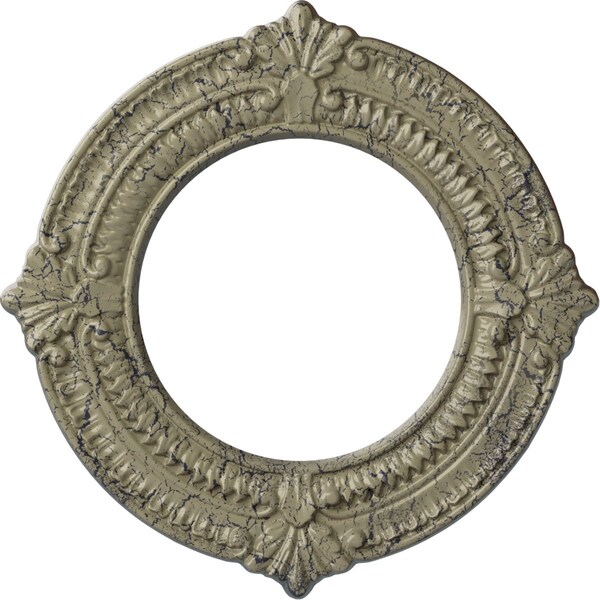 Ekena Millwork Benson Ceiling Medallion (Canopies up to 6 1/8"), 11 1/8"OD x 6 1/8"ID x 5/8"P, Castle Stone Crackle CM11BNCSC - main